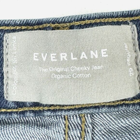 Everlane The Original Cheeky High Rise Straight Leg Jeans Mid Blue Sz 29 - Picture 11 of 14